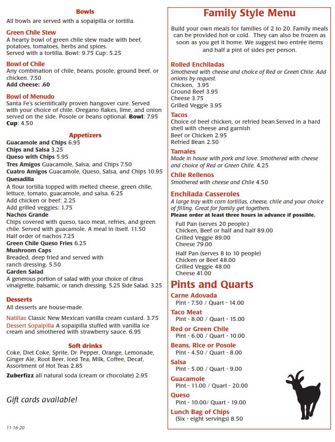 Artisco Cafe & Bar Menu