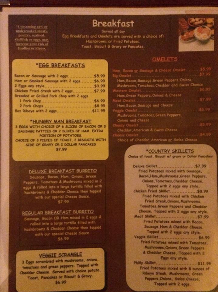 Country Kitchen Restaurant Menu