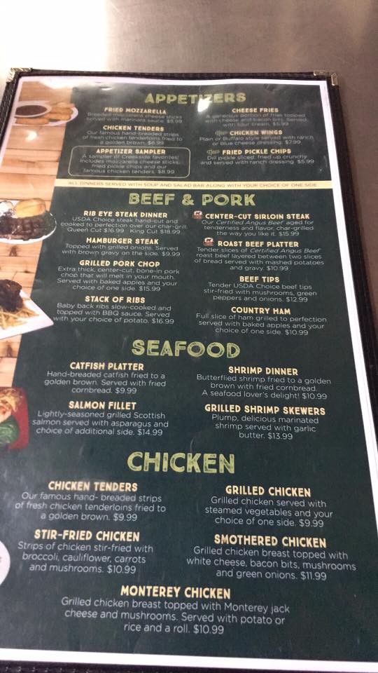 Creek Side Family Restaurant Menu