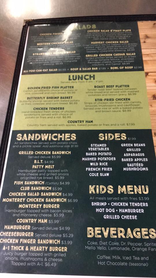 Creek Side Family Restaurant Menu