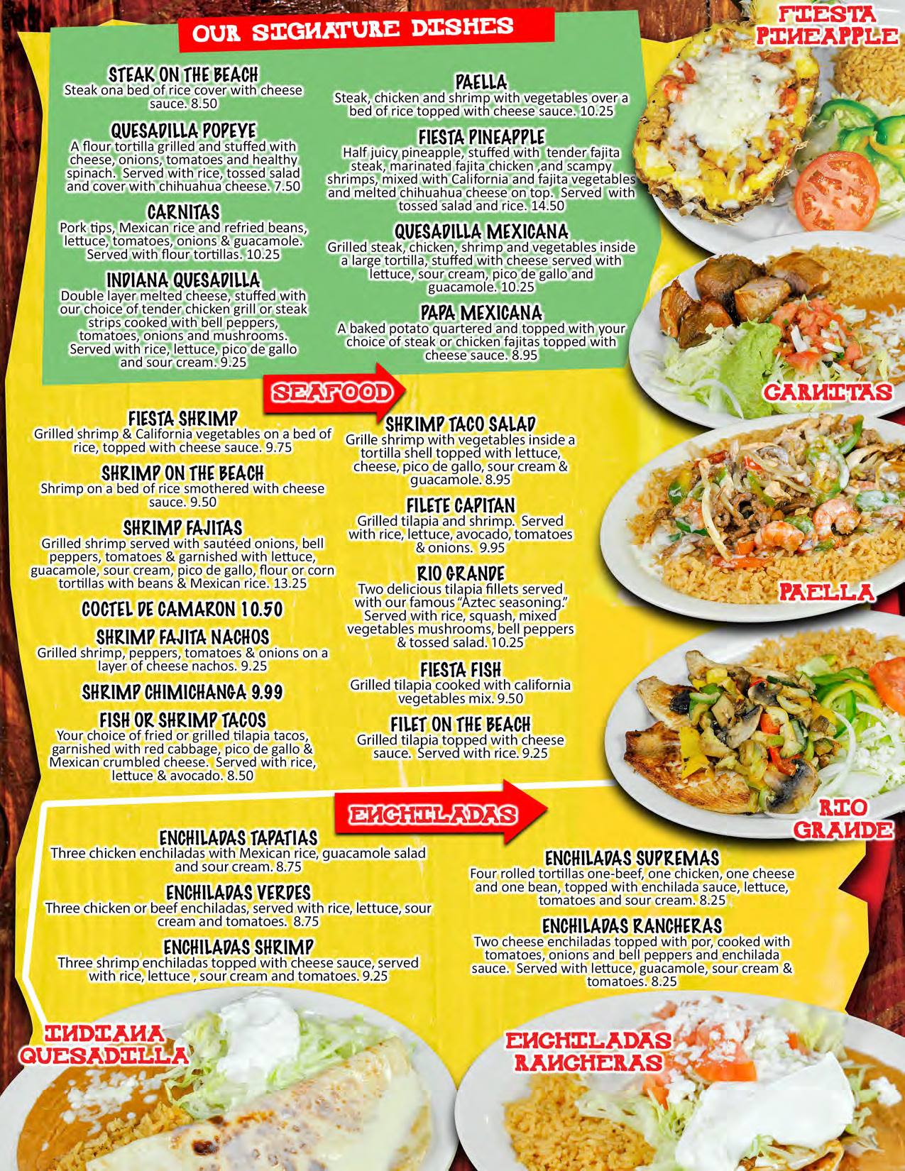 El Mexicano Mexican Grill Menu