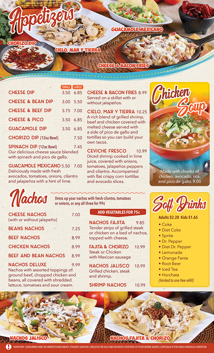 El Patio Mexican Restaurant Menu