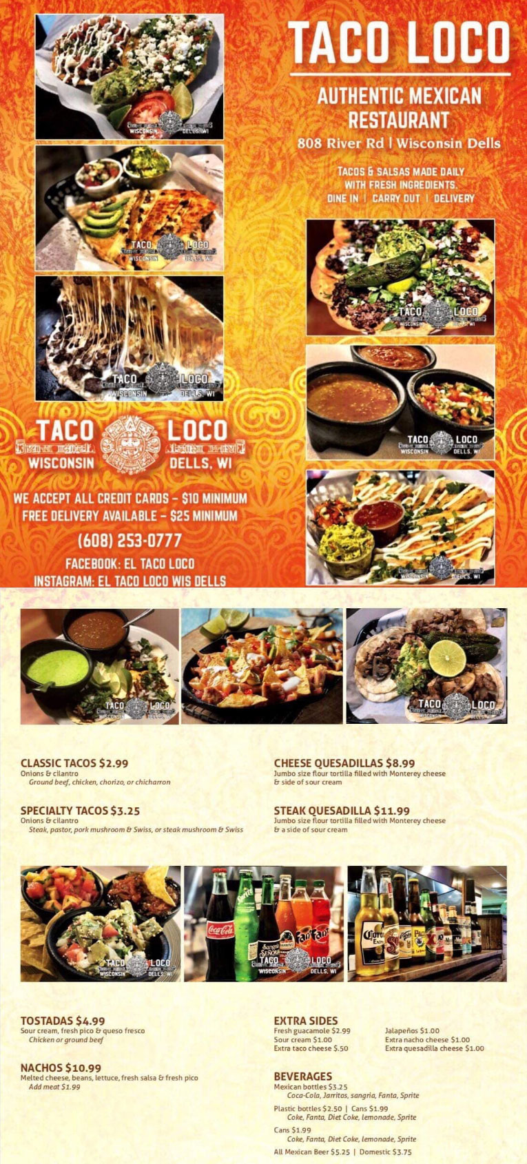 El Taco Loco Menu