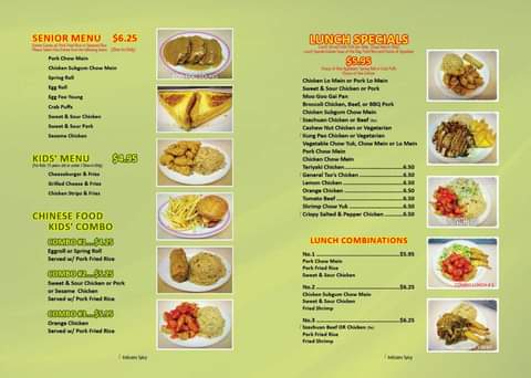 Happy Family Restaurant Menu