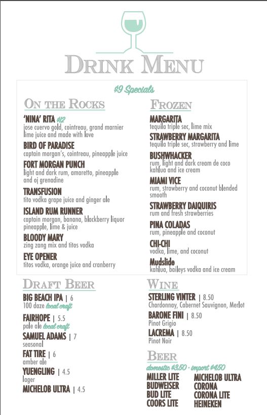 Kiva Grill Menu