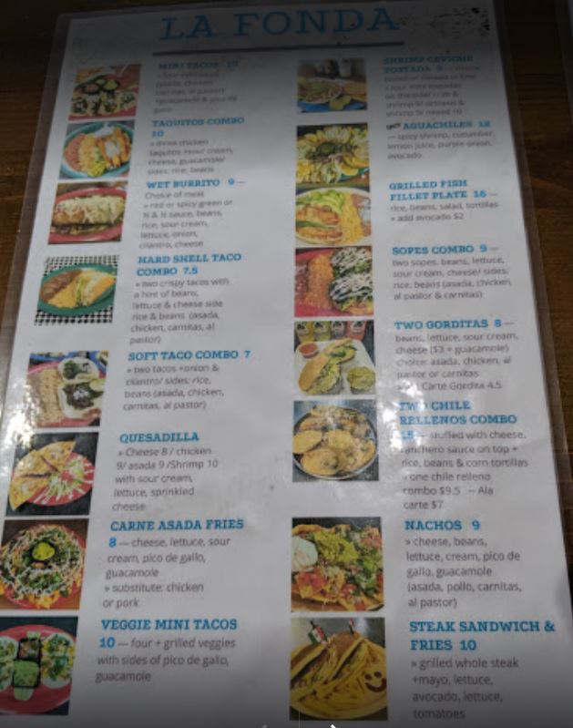 La Fonda Of Inglewood Restaurant & Cafe Menu