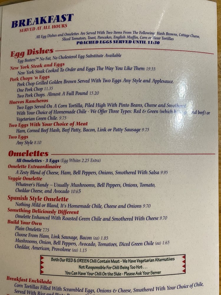 Michaels Kitchen Restaurant & Bakery Menu