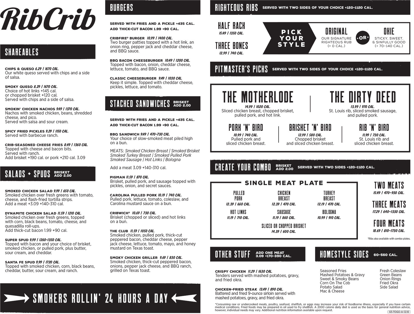 RibCrib BBQ Menu