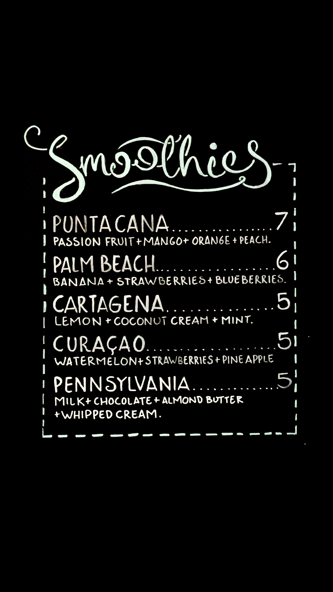 Saffrano Crepes Menu