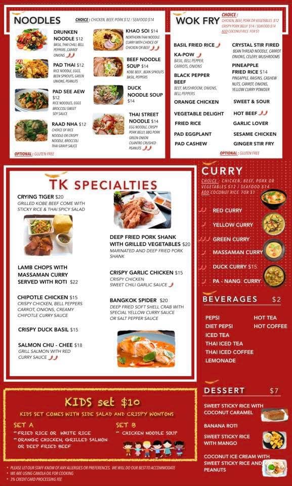 Thai Kitchen of Casper Menu