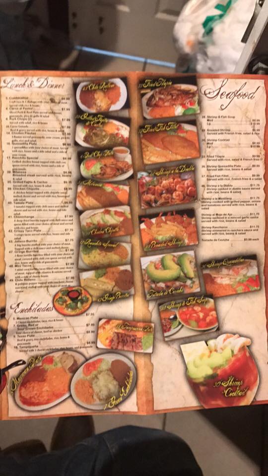 The Ranchito Grill 5 Menu